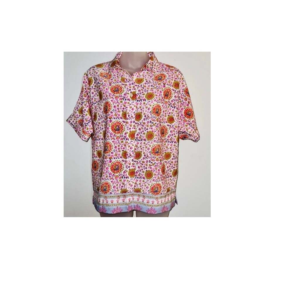 Anthropologie MAISON d’Amélie Button-Down Boho Grandma Indie Floral Blouse XS